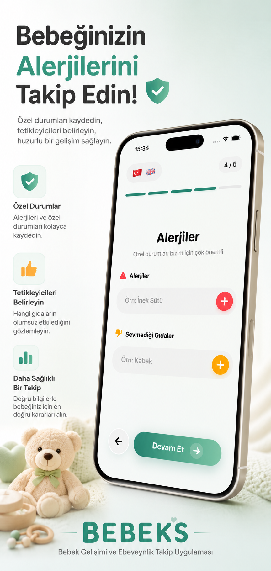 Bebeks alerji ekranı