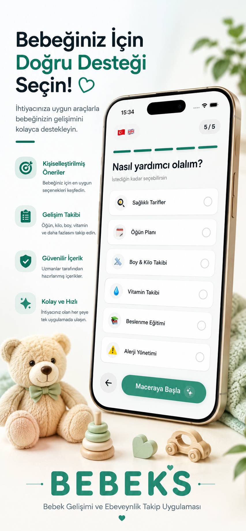 Bebeks destek ekranı